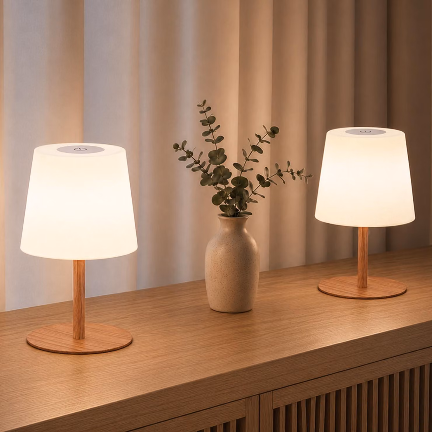 Lampada da tavolo LED wireless e luce notturna a sensore touch - Ricaricabile tramite USB-C