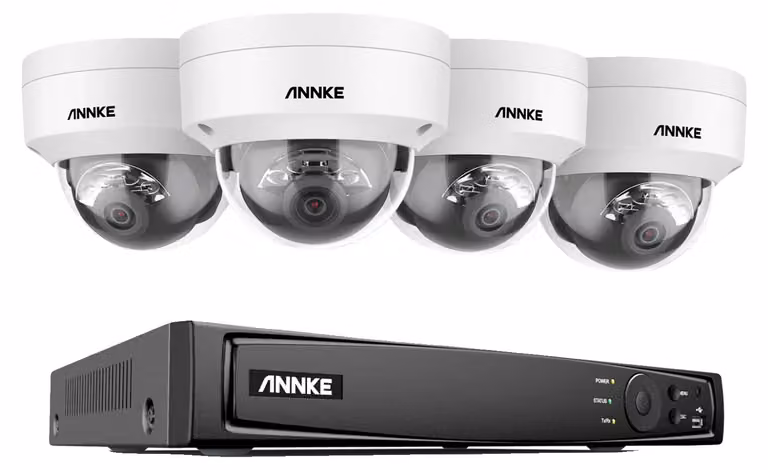Telecamera di sicurezza IP, risoluzione 8 MP, visione notturna, kit NVR a 8 canali con 4 telecamere, Nessuna