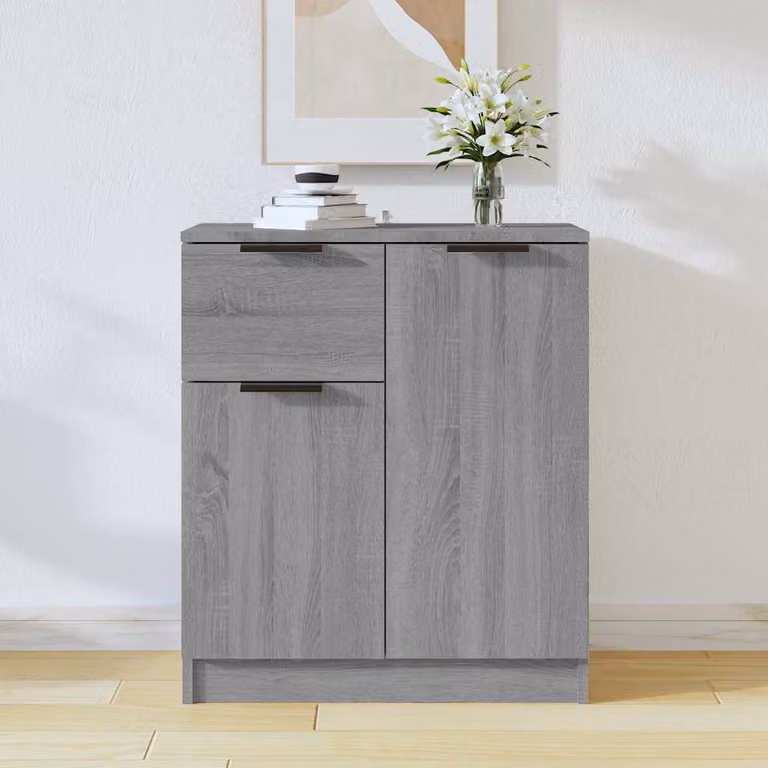 Credenza vidaXL in legno tecnico Grigio Sonoma per soggiorno, L 60 cm, P 30 cm, H 70 cm