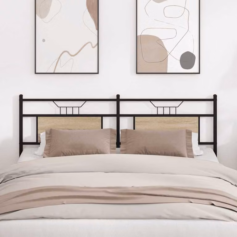 Testiera di ricambio vidaXL in stile industriale in legno e metallo, colore marrone, per letto 160x200 cm