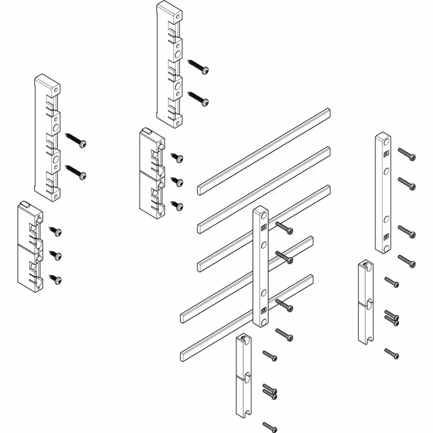 Modulo barra collettrice ABN piatto 1FB/3RE 60 mm con CU 12x5 mm, a 5 poli, EBM 32 mm MFSC13615