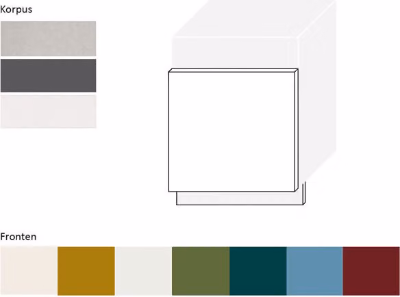 Lavastoviglie Frontale 60 cm semi-integrato Corpo grigio Colore frontale RAL 3004 viola opaco (RI-ZM60/57)