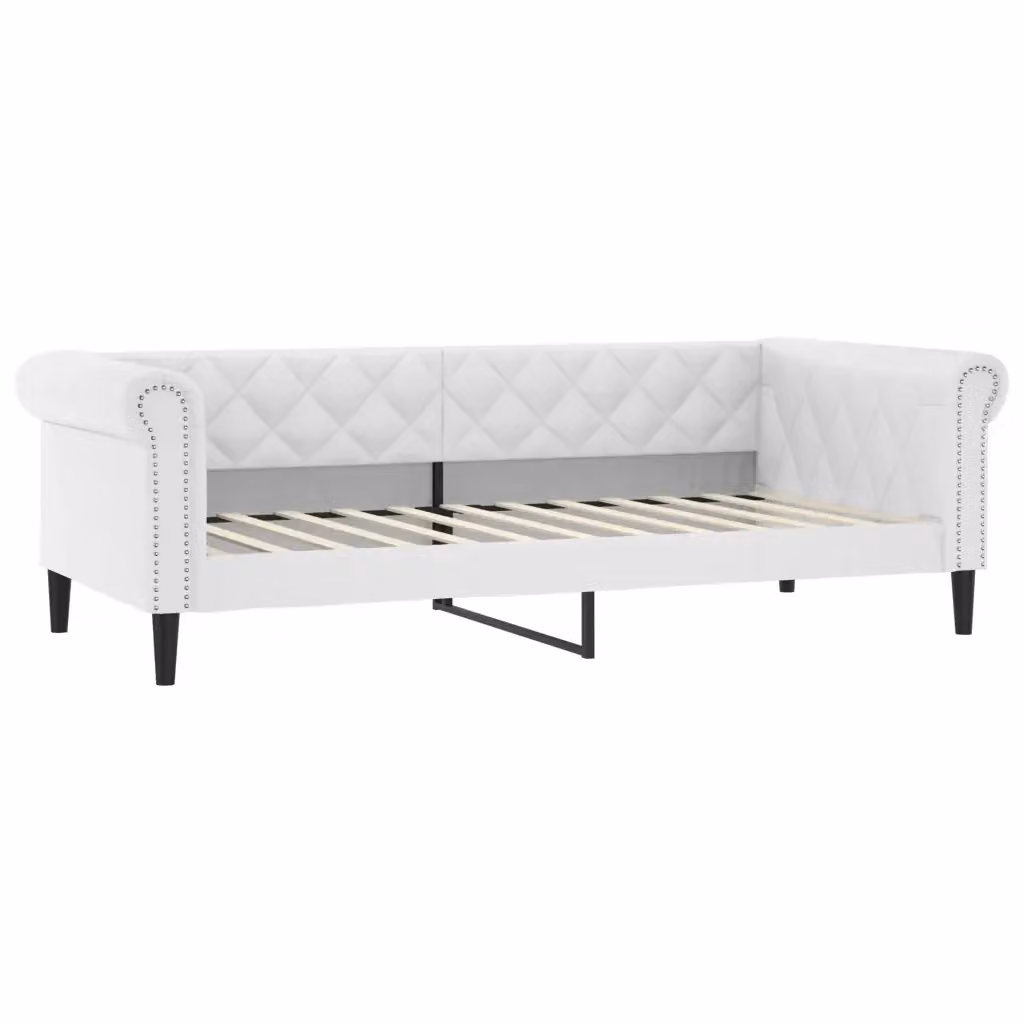 Letto da giorno moderno vidaXL in similpelle bianco per camera da letto o soggiorno – 2