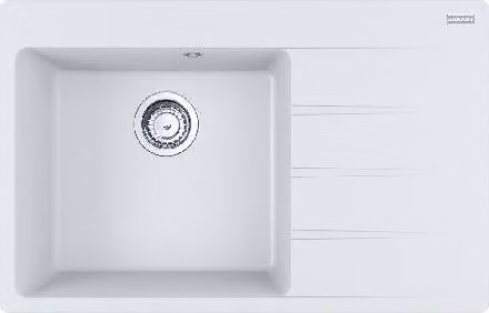 Franke Centro - Lavello in Fragranite CNG 611-78 TL/2, 780x500 mm, luce bianca 114.0637.512