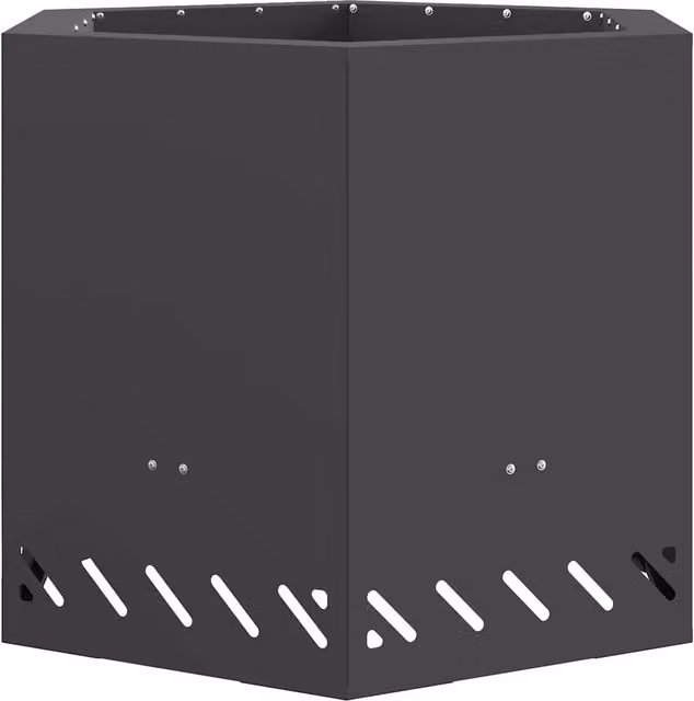 Focolare Senza Fumi Nero in Acciaio DESIGN IN L/P/H: 58 x 58 x 51 cm – 1