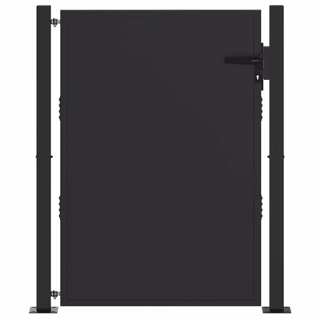 Cancello singolo da giardino vidaXL in acciaio nero L: 110 cm, H: 130 cm – 2