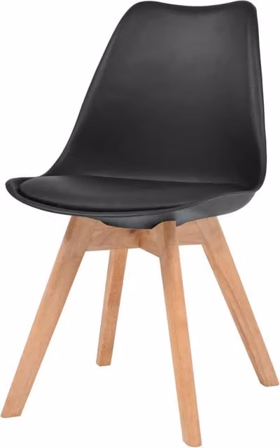 Sedie da Pranzo 6 pz Nere in Plastica 274852