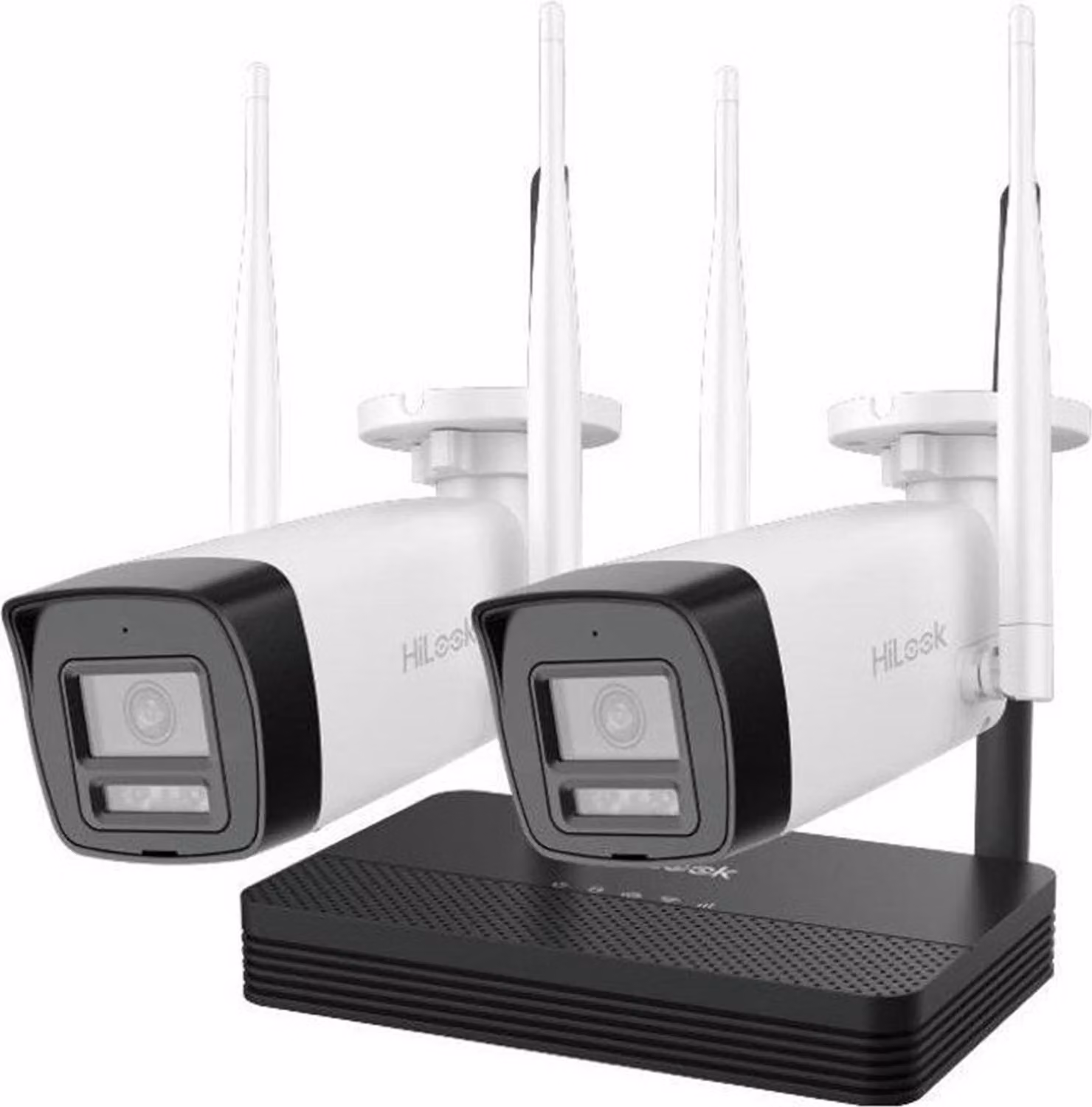 HiLook Powered by HIKVISION/ WiFi Bullet KIT IKS-2044BH-PH/W/ 4Mpx/ 2x telecamere IPC-B140HA-LDF/W/ 1x NVR-DS-7104NI-S1/W