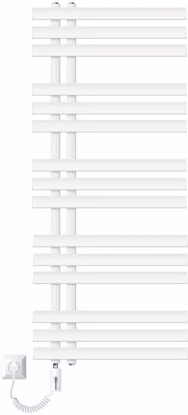 Radiatore per bagno in acciaio EM 500x1200 mm bianco, linea Luxury