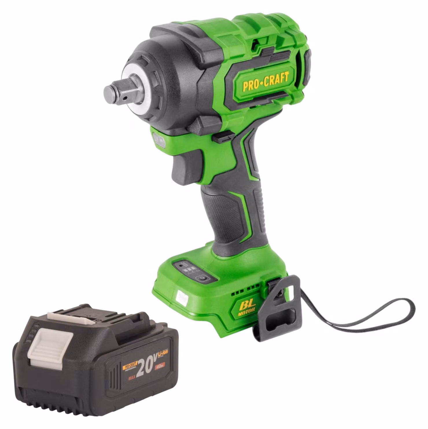 Avvitatore a percussione a batteria Procraft PWA18bb 20 V 550 Nm 1/2" Brushless Solo - senza batteria, senza caricabatteria