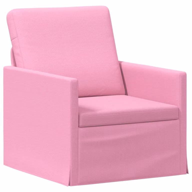 Divano Singolo Moderno vidaXL Rosa in Tessuto con Braccioli L/P/H: 70 x 81 x 82 cm