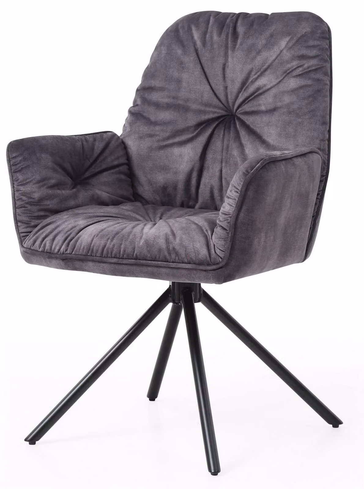 Sedia girevole a 360°, nera