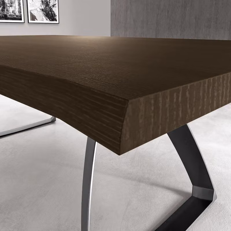 Tavolo fisso moderno Bridge Stones in legno e metallo, L: 160 cm, P: 90 cm, H: 76 cm – 2