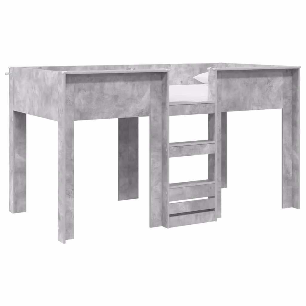 Letto a Castello per Bambini vidaXL in Legno Ingegnerizzato Grigio L 200 x P 100 x H 193 cm – 2