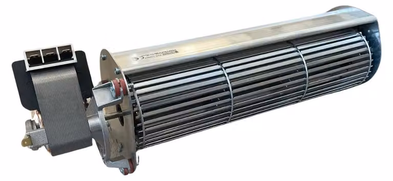 Ventilatore laterale per stufa a pellet, lunghezza totale 406 mm