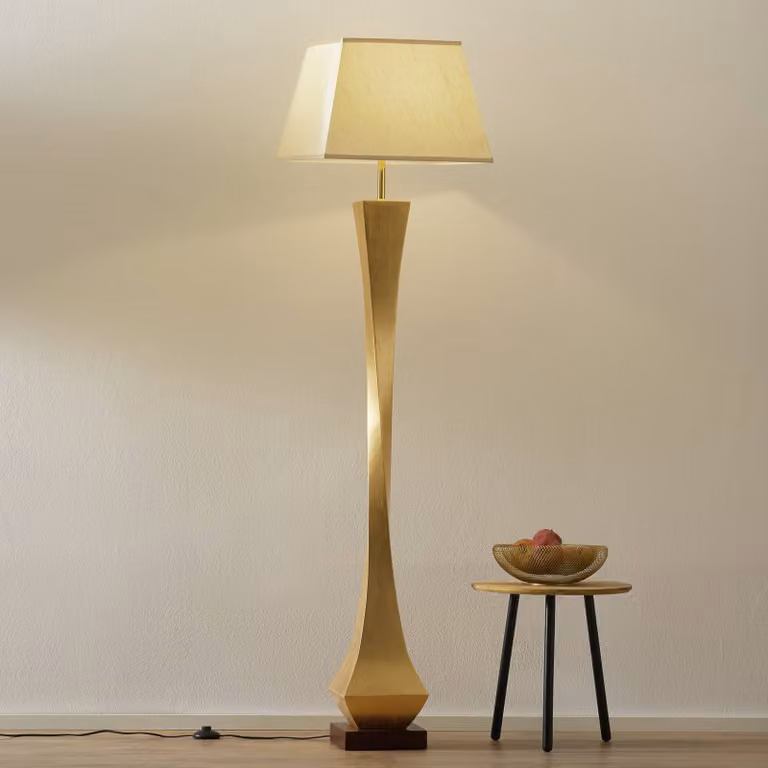 Schuller Valencia Lampada da terra Deco, Ottone / Oro, Soggiorno / Sala da pranzo, Metallo, Moderno, Lampada da terra