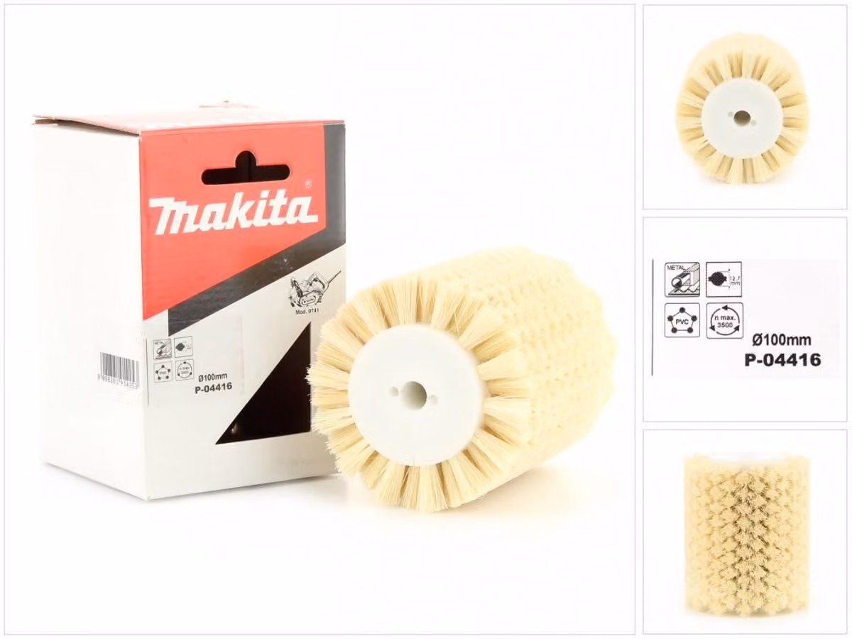 Spazzola in fibra Makita P-04416 da 100 mm - compatibile con Makita 9741