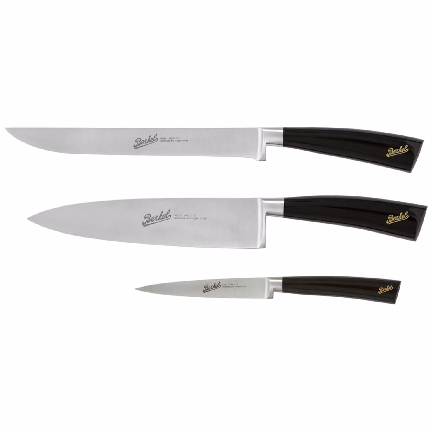Set Chef 3 coltelli, linea Elegance nero lucido di Berkel