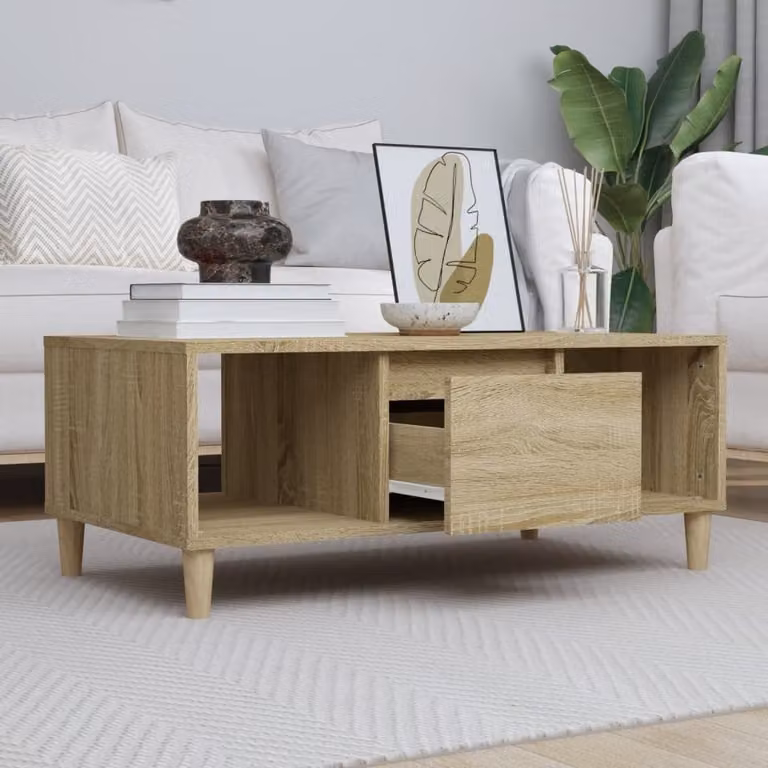 Maison Exclusive - Tavolino Sonoma in rovere 90x50x36,5 cm Materiale ligneo
