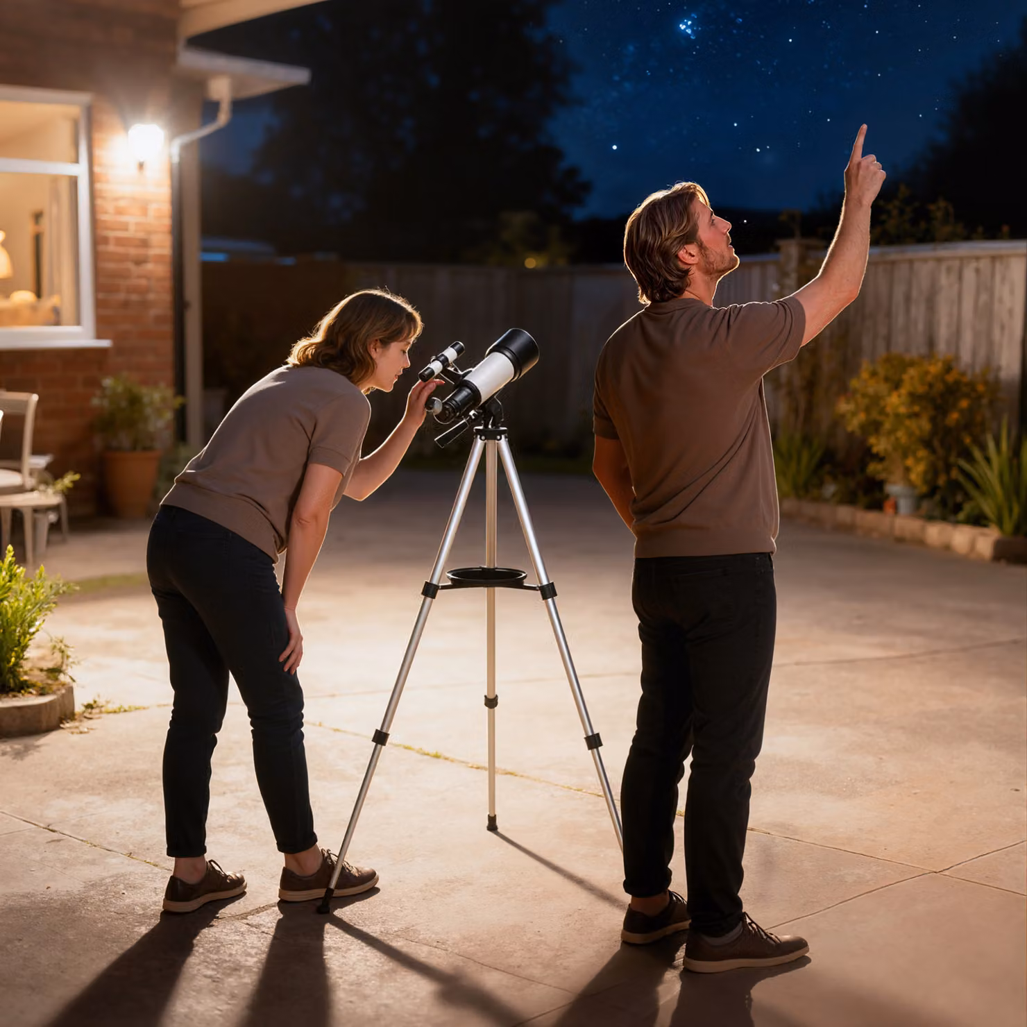 Telescopio astronomico Outsunny con treppiede regolabile, ingrandimento 0x/16x, Bianco – 2