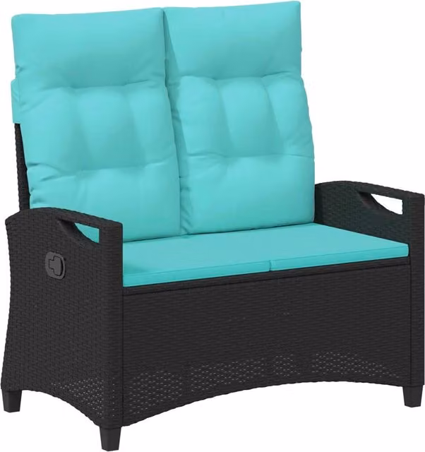 Panchina da Giardino | Panca da Giardino con cuscino 105 x 60 x 112 cm acciaio