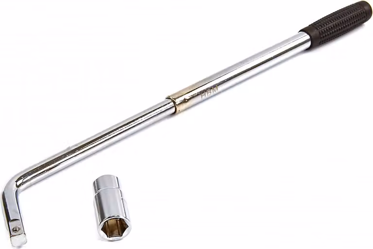 "Cacciavite estensibile incluso, con chiave a Esagono da 17 e 19 mm."