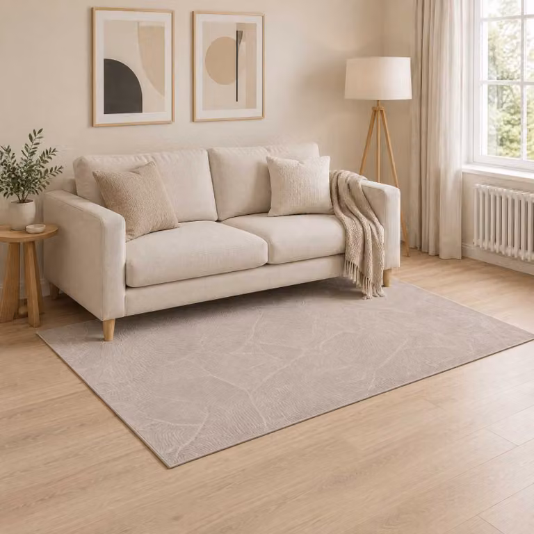 vidaXL Tappeto IZA Beige con design astratto moderno in 100% poliestere, L 120 x P 170 cm