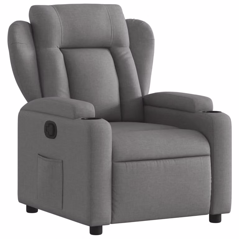 Poltrona reclinabile in tessuto grigio scuro