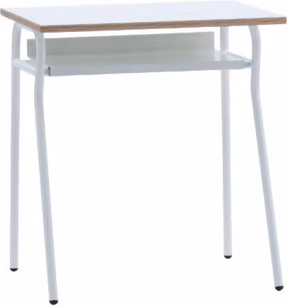 Banco scuola moderno Mobili 2G in metallo e melaminico bianco L: 70 cm, P: 50 cm, H: 76,5 cm