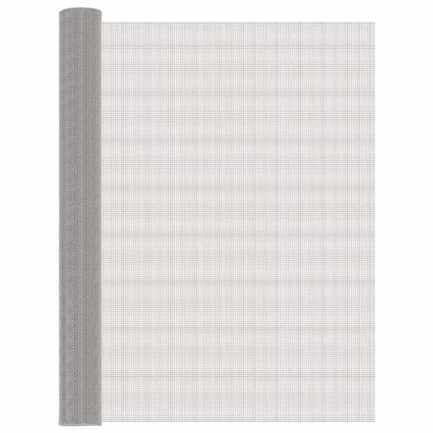 Rete per schermatura vidaXL in acciaio inossidabile Argento L: 500 cm, H: 100 cm