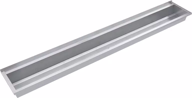 KWC AR Vasca di lavaggio, PLANOX, acciaio inox, W.-Mont., 3000x210x442 mm, con banco a braccio