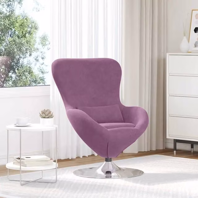 Divano Sedia-Poltrona uovo Viola Velluto