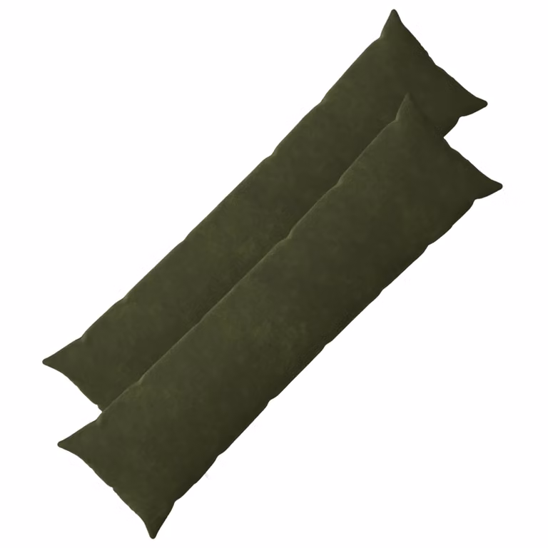 Set di 2 federe vidaXL HEERLEN in microfibra verde, L 145 cm x P 40 cm