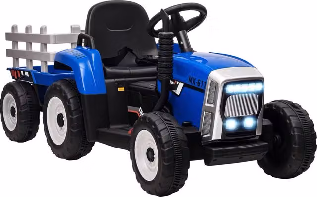 Trattore Giocattolo Elettrico per Bambini ¨C Minimal ¨C Verde con Telecomando e Luci