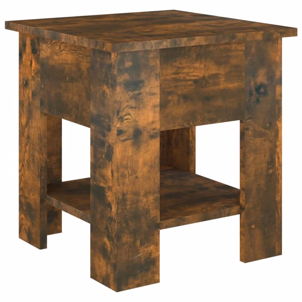 Tavolino da Salotto Rovere Fumo 40x40x42 cm Legno Multistrato