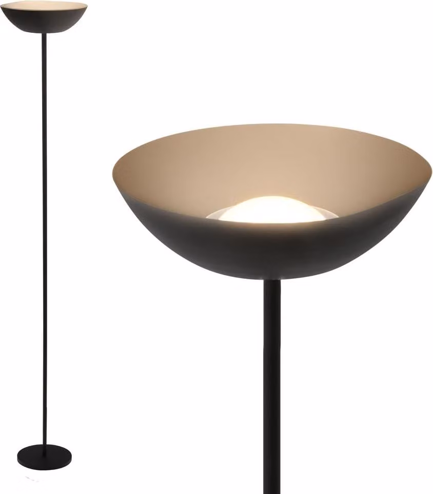 Briloner Estate Lampada da terra LED cordless, dimmerabile, touch, nera