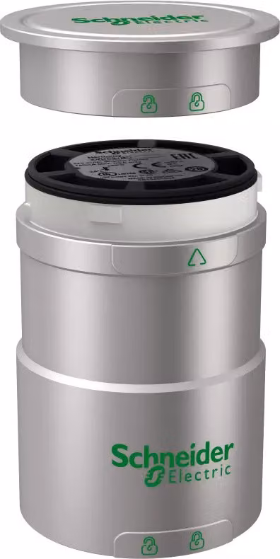 Schneider Electric Elemento base, Harmony XVU, modulare, base con coperchio, 60 mm, argento, 24 V ACDC XVUC21BQ