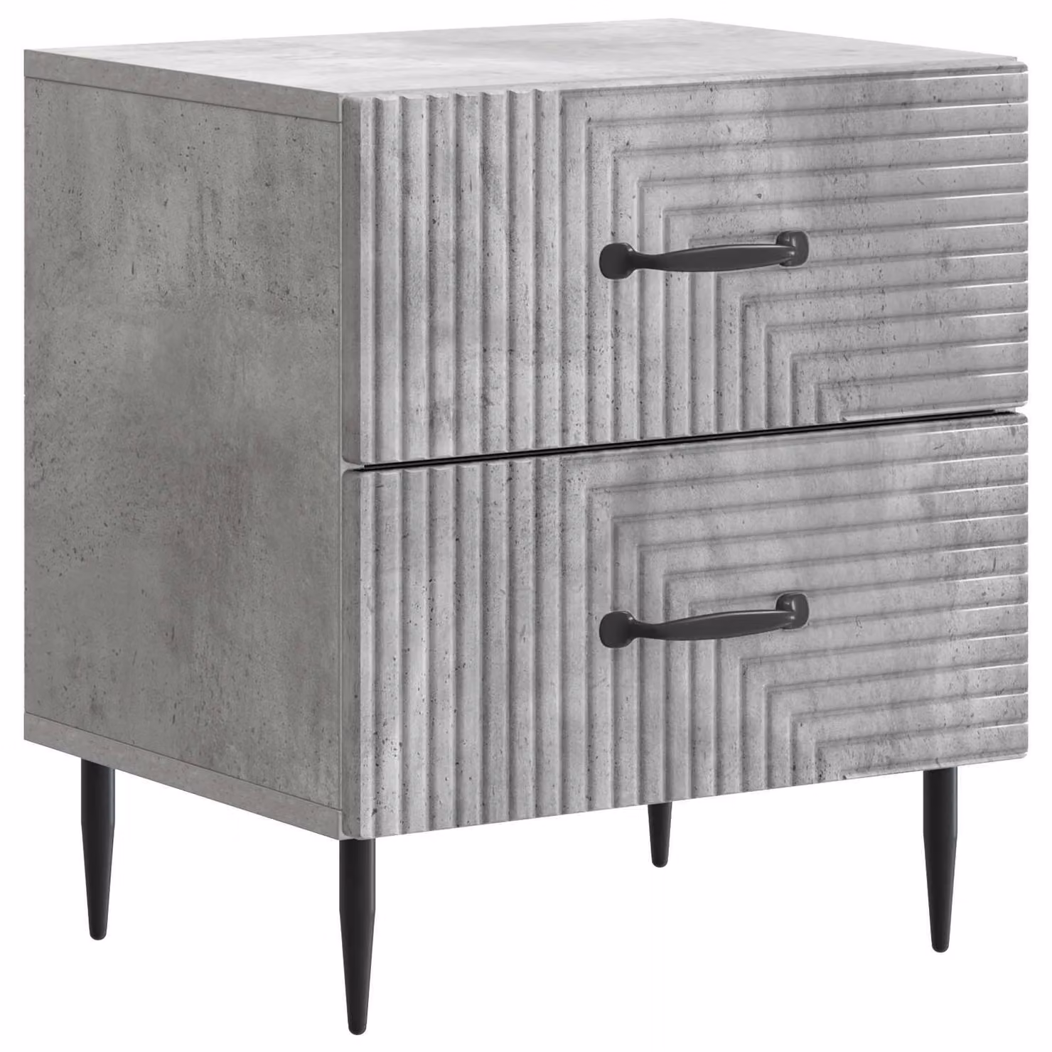 Armadio da Notte Grigio Cemento 43 x 34,5 x 47,5 cm