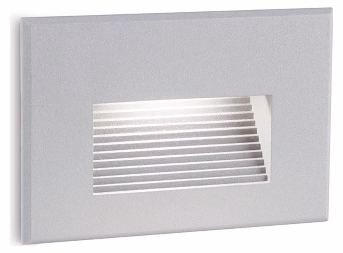 Segnapasso In Alluminio Svasato Scalinata Marrone Led 3 W 300 Lm 3000K Spina