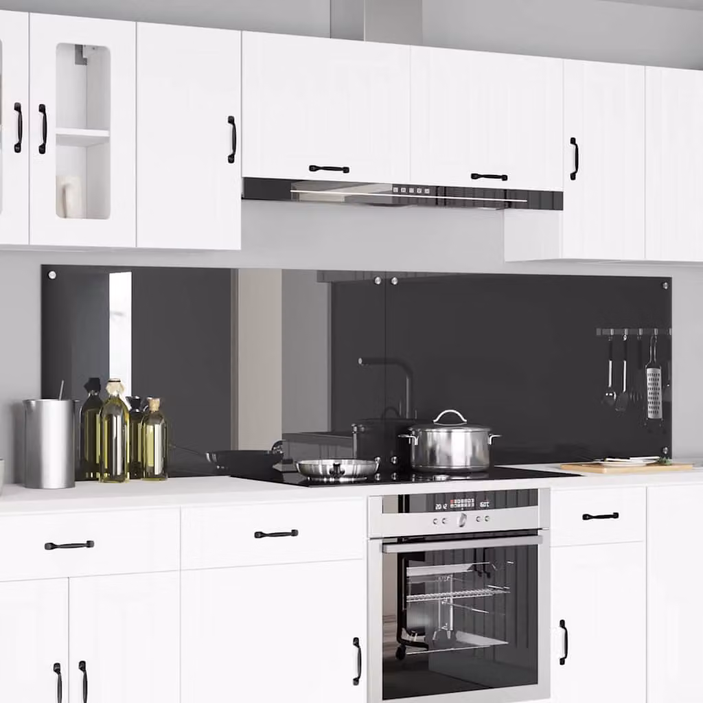 Set di 2 schienali da cucina vidaXL colore grigio, L: 110 cm, H: 60 cm