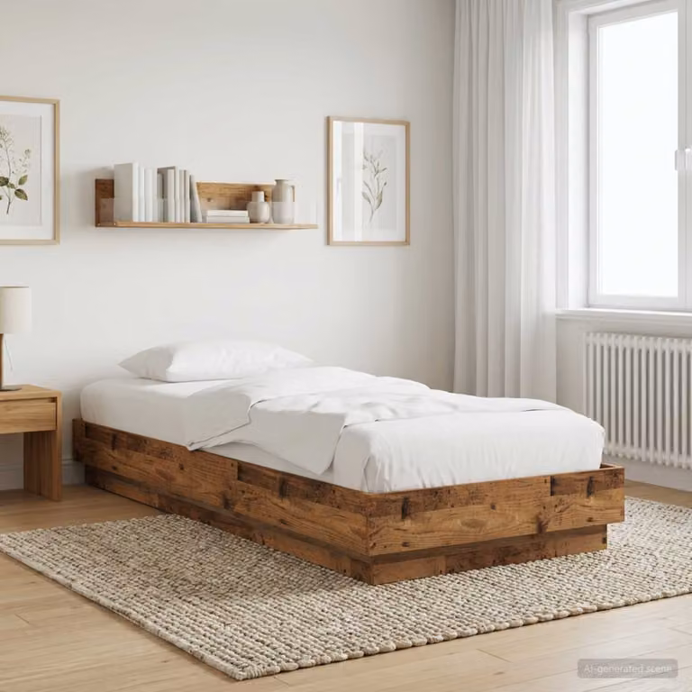 Struttura letto a pavimento vidaXL in legno color marrone L 80 x P 200 cm