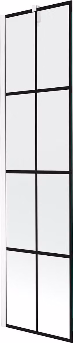 Mexen Next paratia doccia a un'anta 50 x 150 cm, griglia nera, bianco - 895-050-000-00-77-20