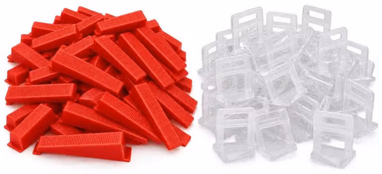 Verk 01683 Set di livellamento - clip 1mm 100 pz, cunei 100 pz