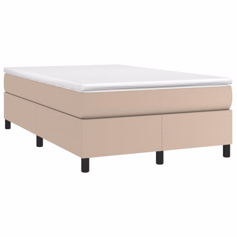 Giroletto a Molle con Materasso Cappuccino 120x190cm Pelle finta