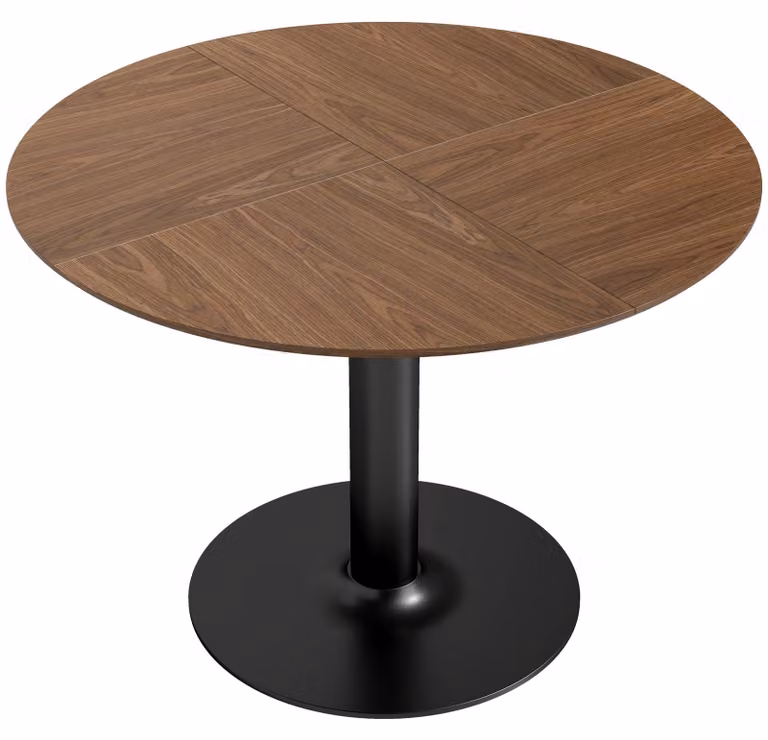 Tavolo rotondo da pranzo per 6 persone, diametro 110 cm | Colore: Marrone | Dimensioni: 110x110x78 cm