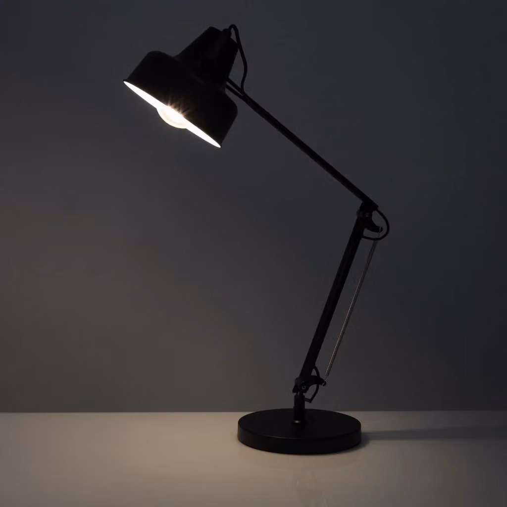 Lampada da tavolo ORESTEL in metallo nero, design moderno, H 65 x L 21,5 x P 45 cm – 2