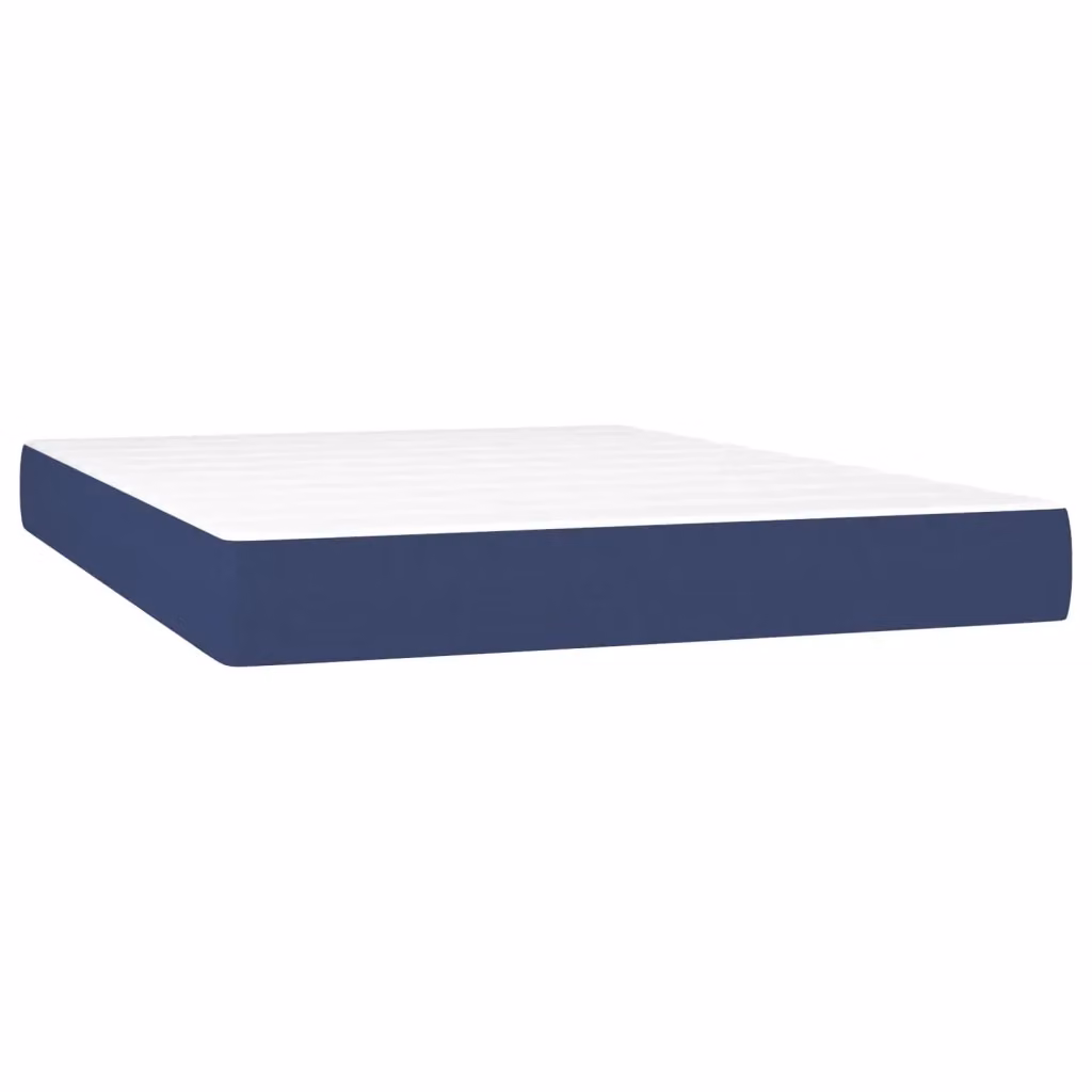 Materasso Ibrido vidaXL Blu e Bianco in Tessuto L: 140 cm, P: 190 cm, H: 20 cm – 2