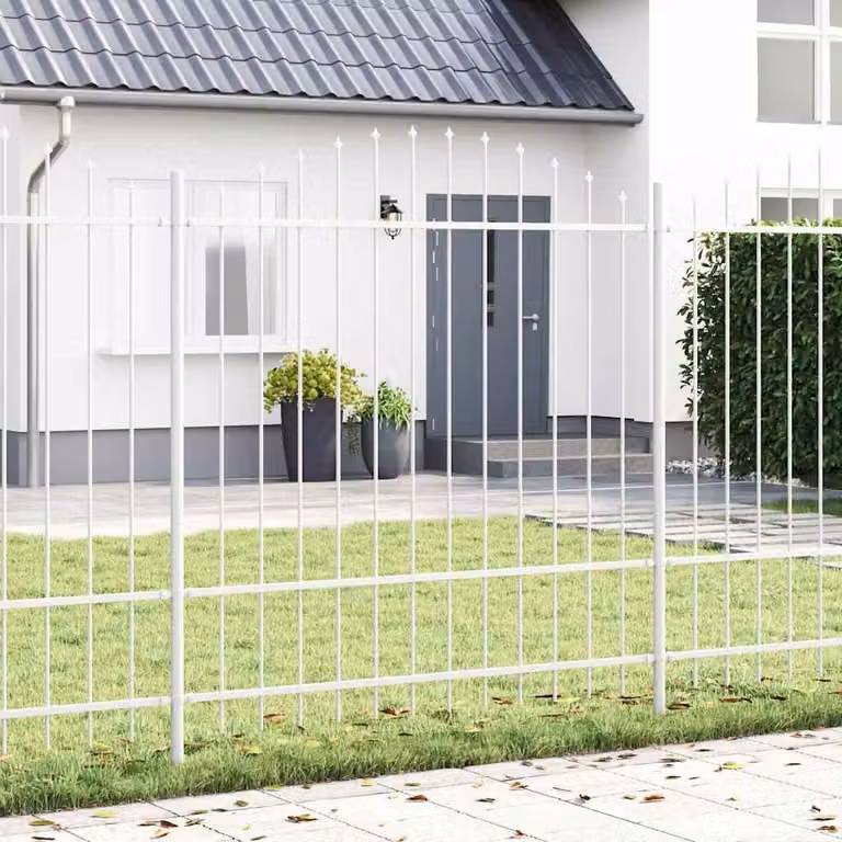 Maison Exclusive - Recinzione per giardino WOERDEN, 8 pezzi, 170 x 215 cm, colore bianco