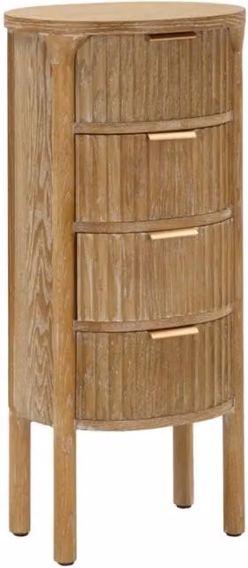 Cassettiera Goteborg in legno abete e MDF marrone 38x33,5x82 cm