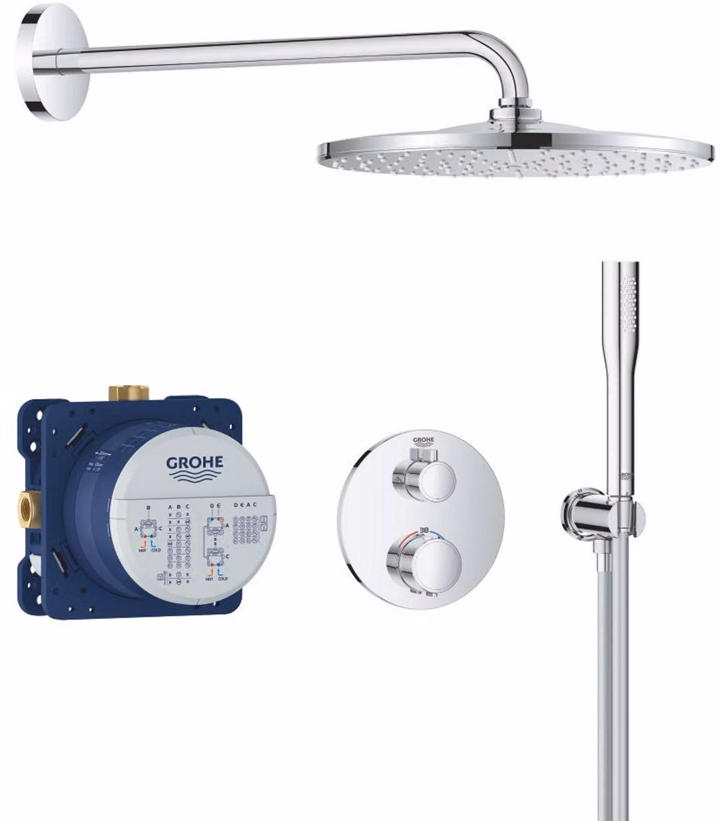 Grohe Quickfix Precision miscelatore termostatico da incasso per doccia cromo 34880000